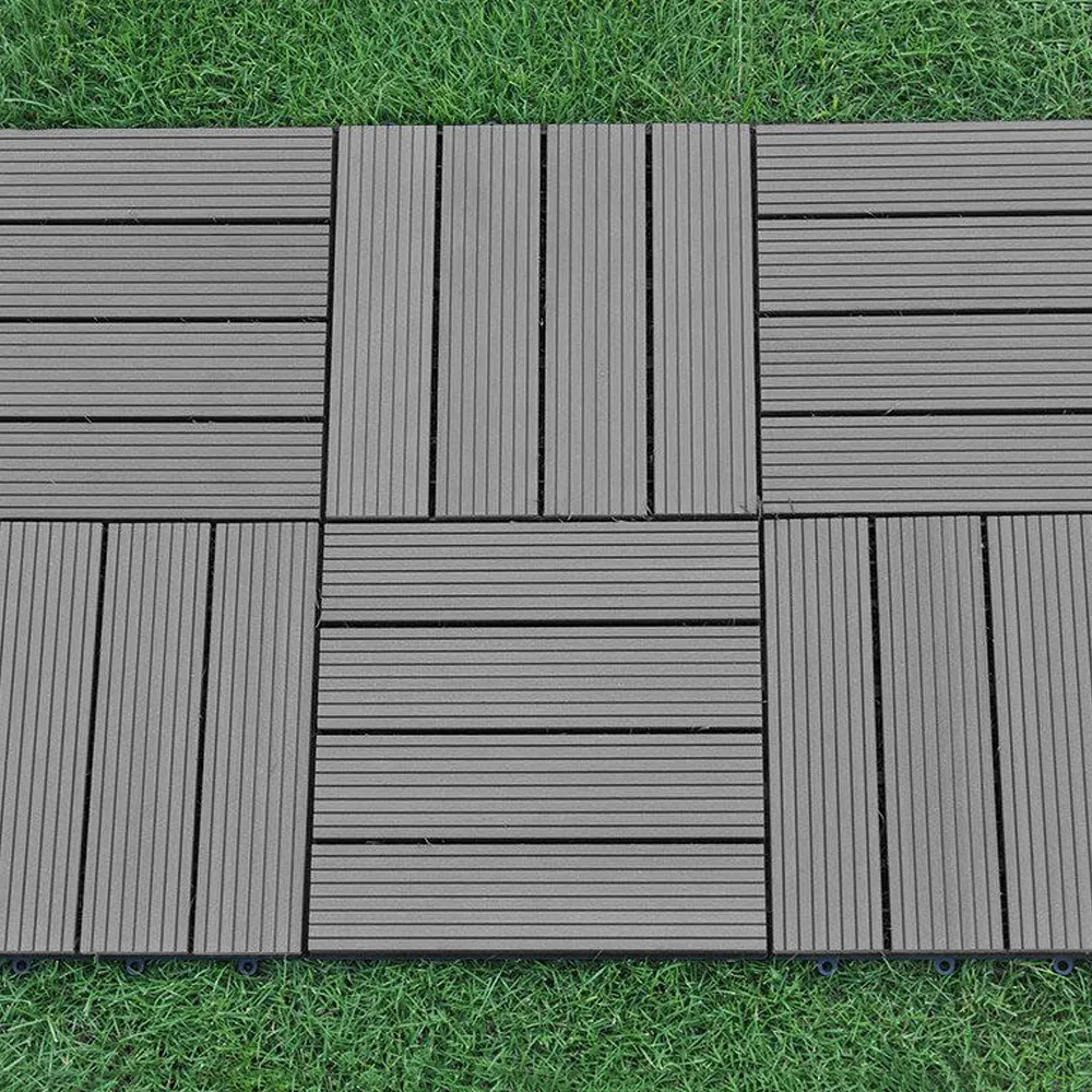 Abba Patio Inch Outdoor Four Slat Composite Interlocking Decking Tile