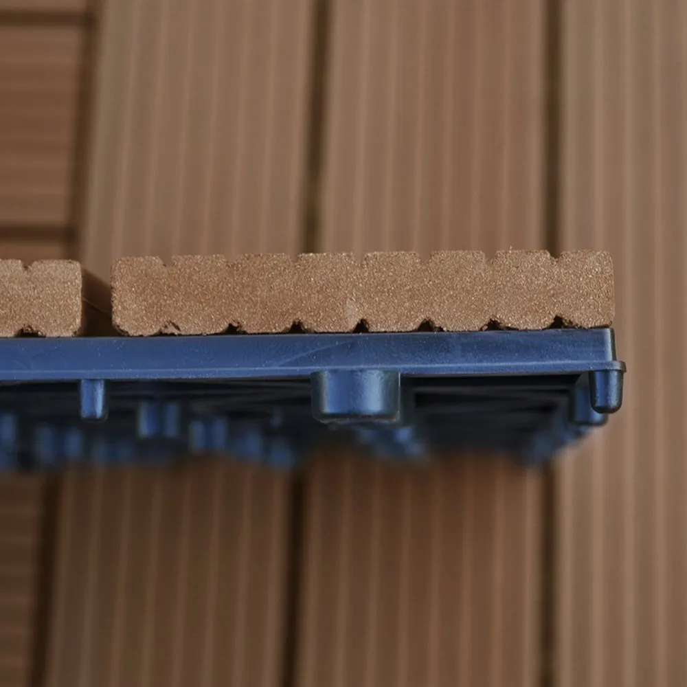 Abba Patio Inch Outdoor Four Slat Composite Interlocking Decking Tile