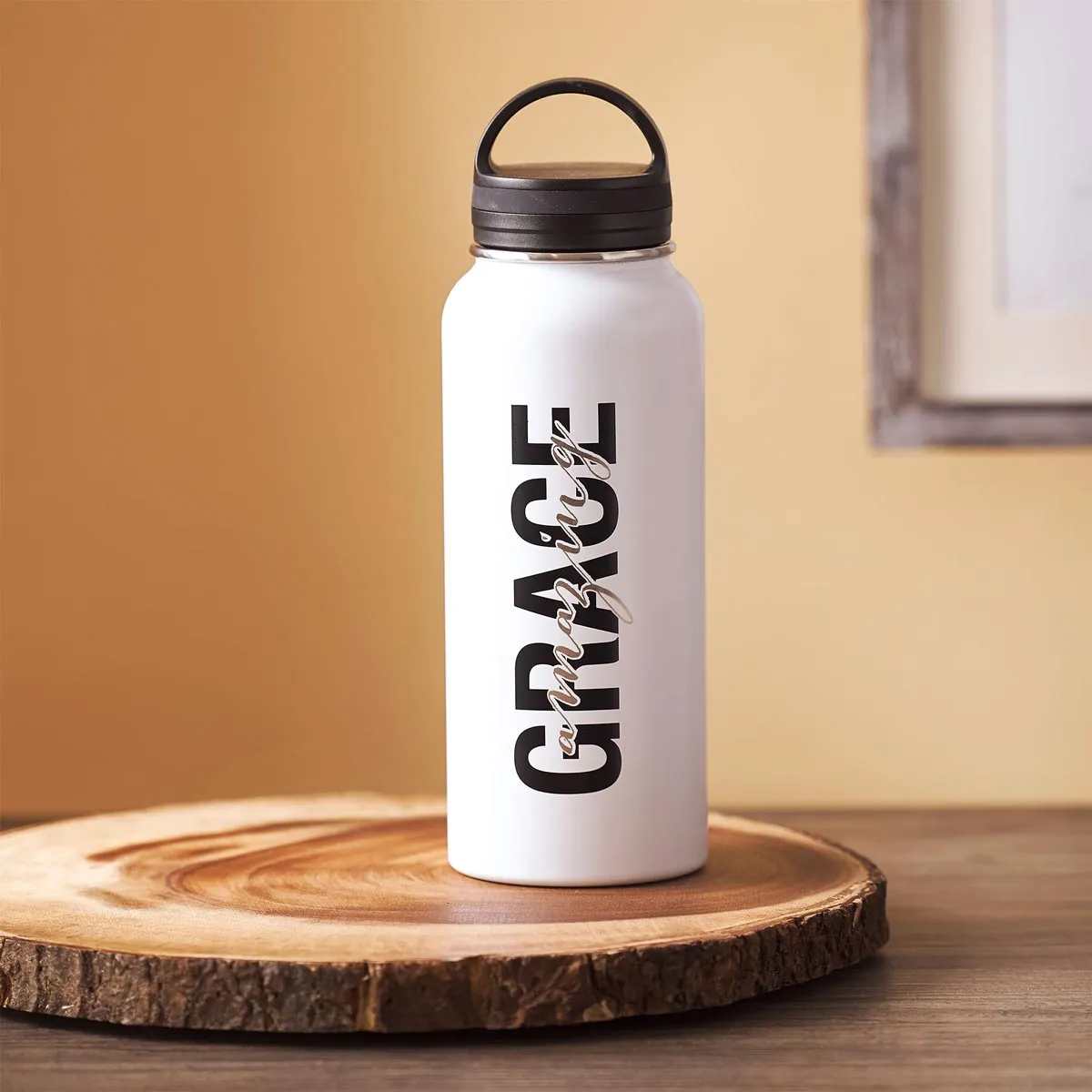 Amazing Grace Wide Mouth Stainless Steel Water Bottle