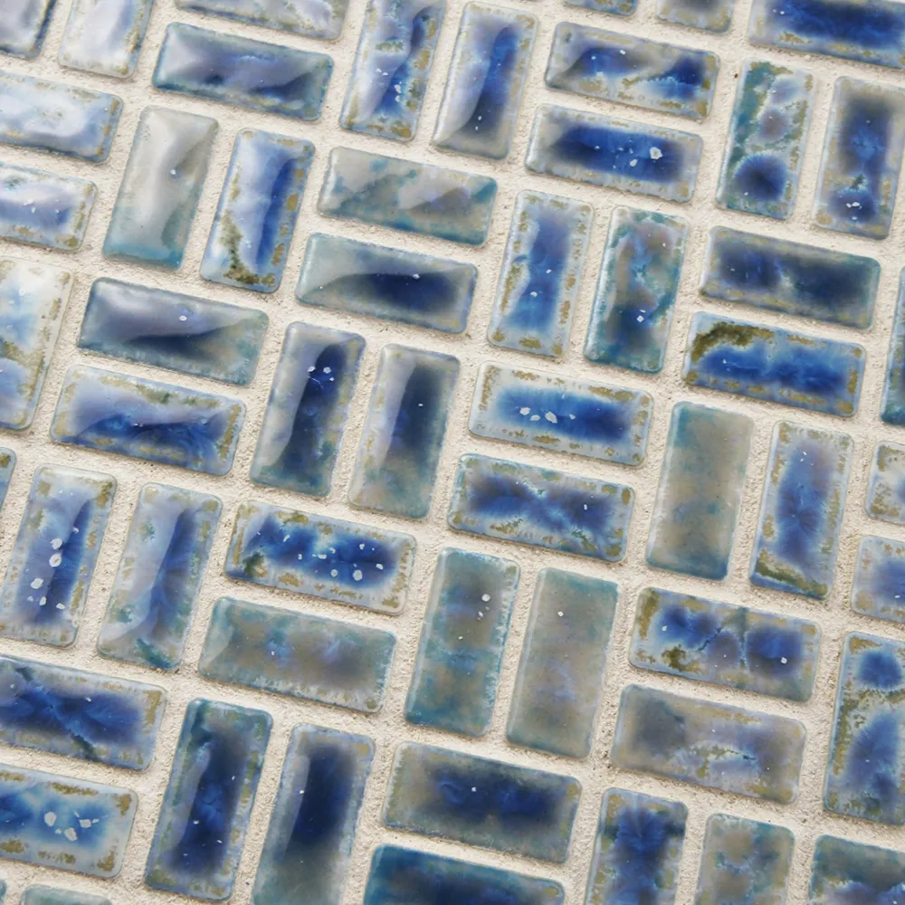 Arcadia Weave Neptune Blue Inch Porcelain Floor & Wall Tile