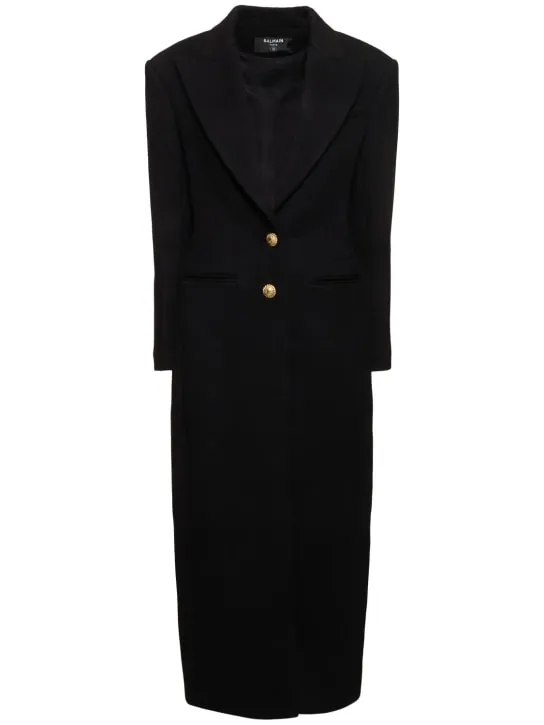 Balmain   Wool &amp; cashmere long coat 