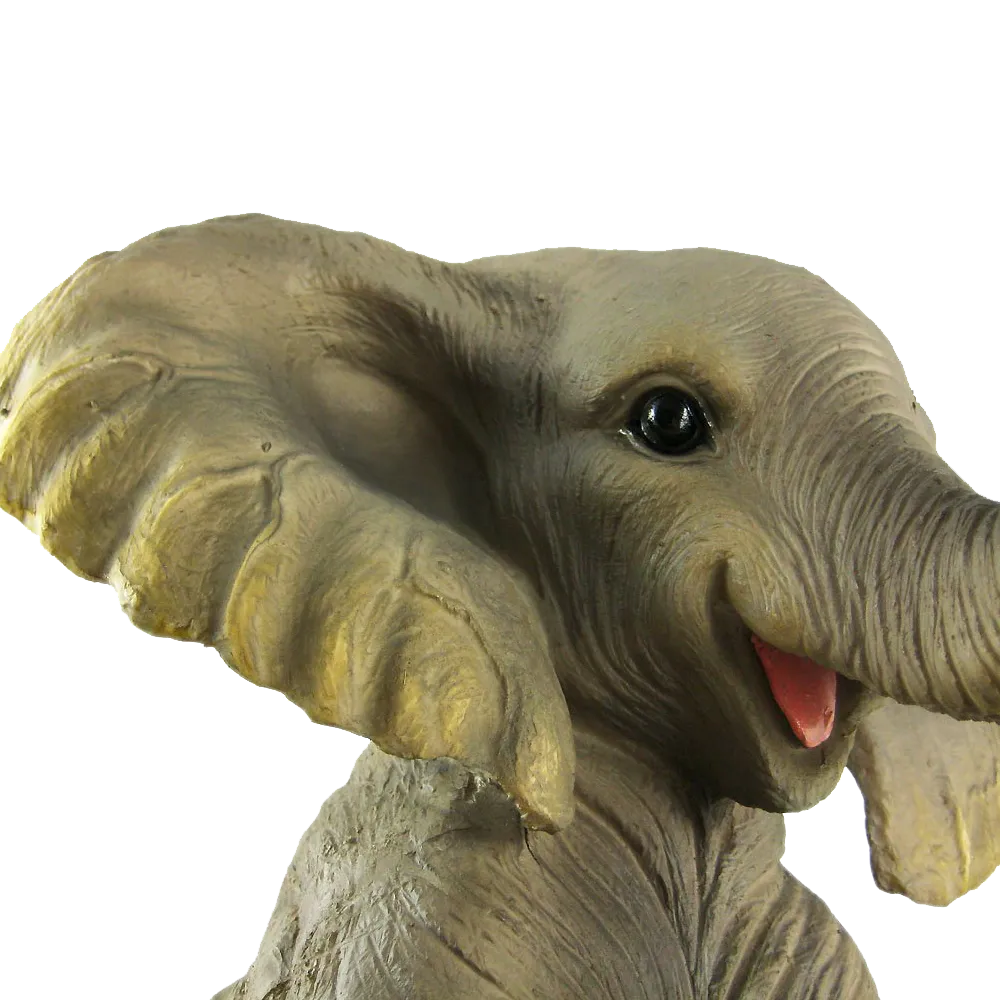 Cute African Elephant Porch Garden Statue W Lantern