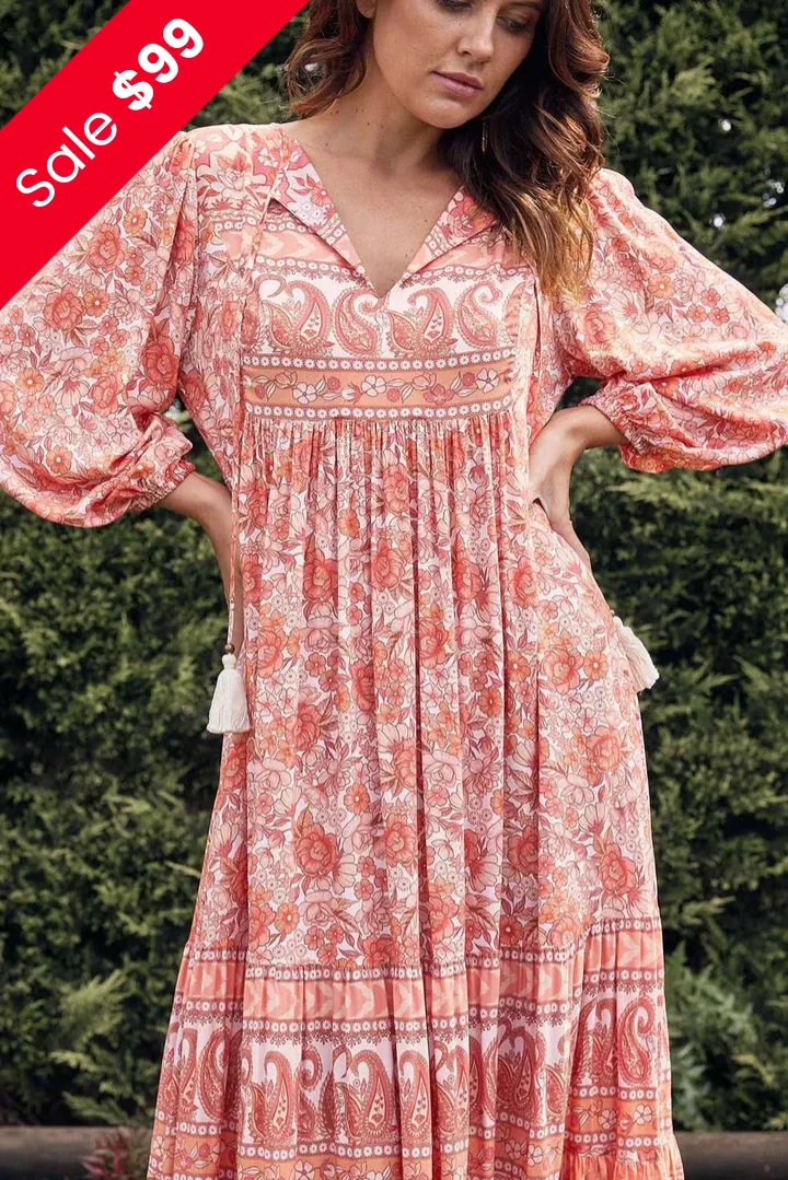 Gulzar Midi Dress with Pockets
