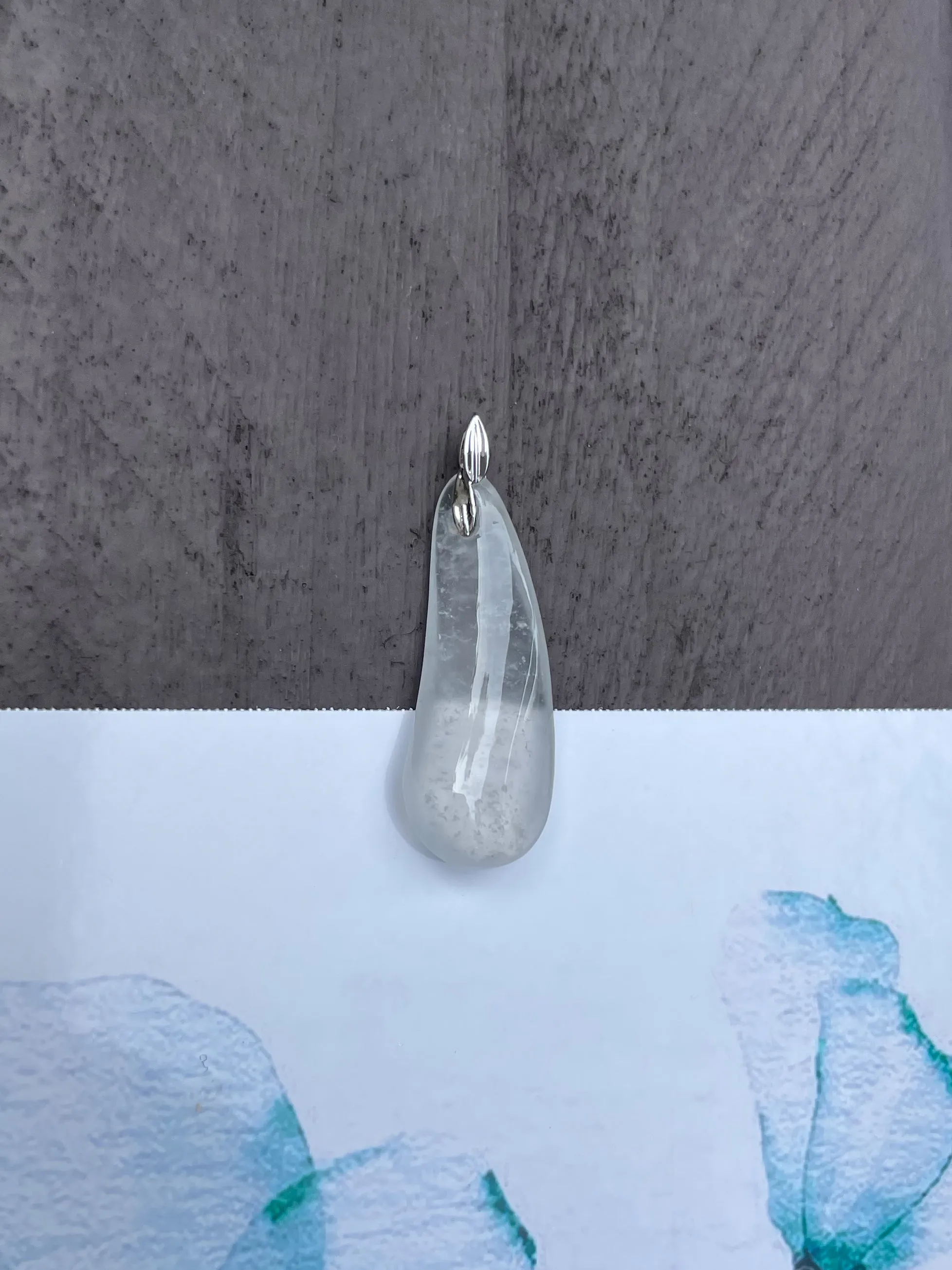 Icy Jade Pendant - Irregular Shape (NJP035)