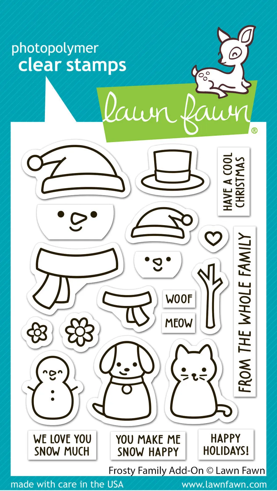 LAWN FAWN: Frosty Family Add-On | Stamp