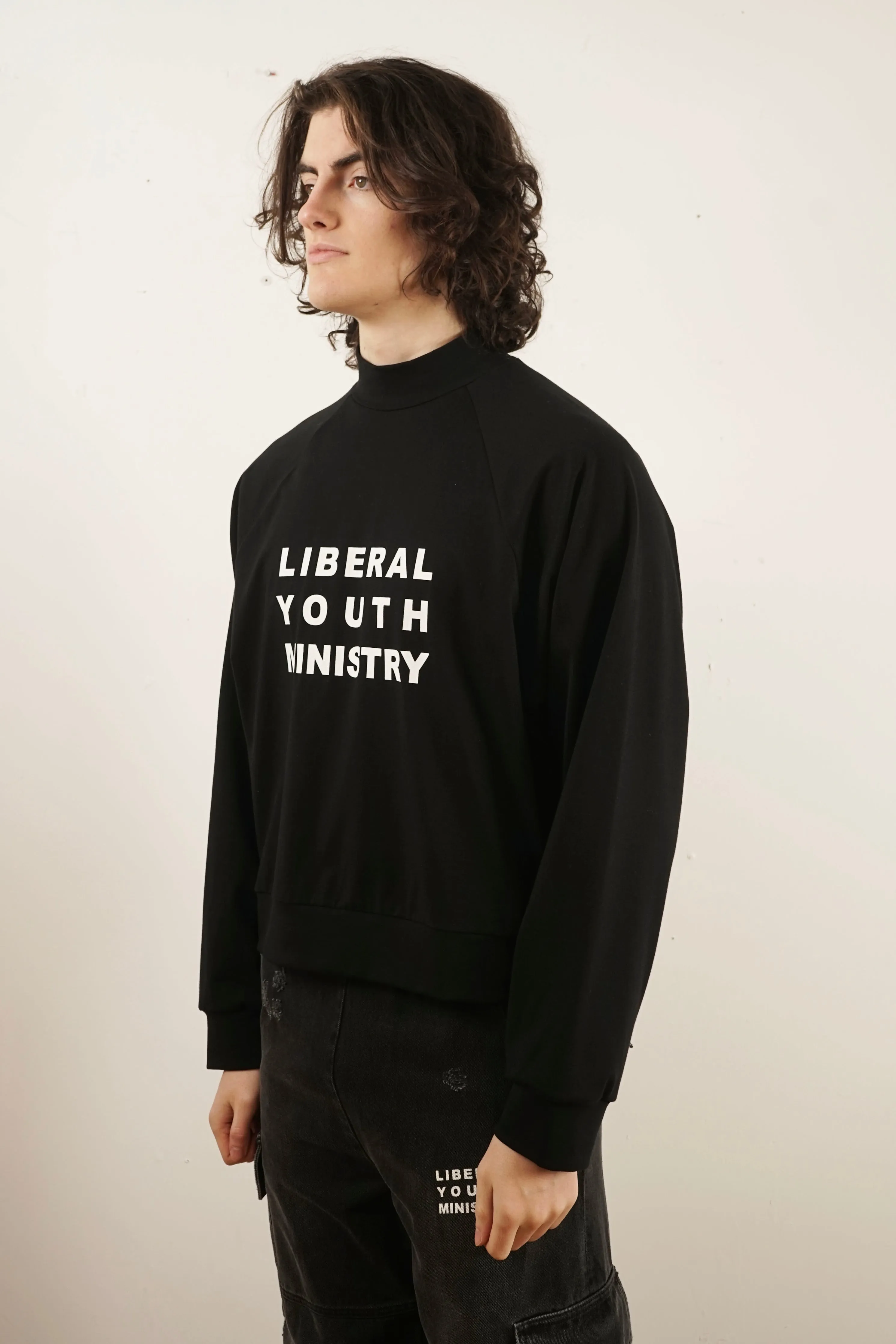 Liberal Youth Ministry Turtleneck Printed Logo (Black)