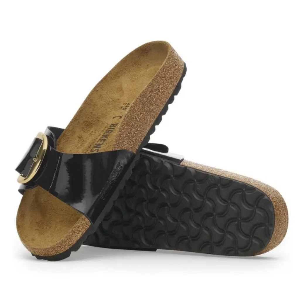 Madrid Big Buckle Patent Birko-Flor Narrow - Black/Gold