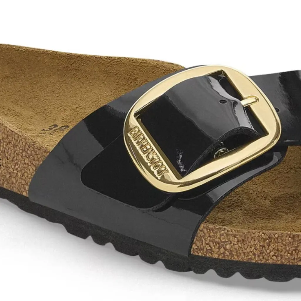 Madrid Big Buckle Patent Birko-Flor Narrow - Black/Gold