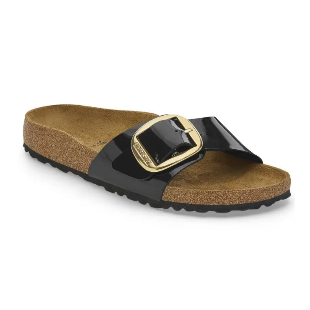 Madrid Big Buckle Patent Birko-Flor Narrow - Black/Gold