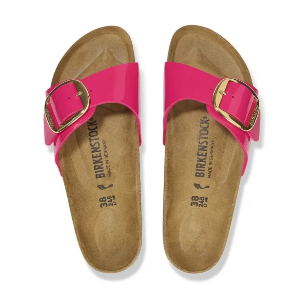 Madrid Big Buckle Patent Birko-Flor Narrow - Fuchsia Fusion