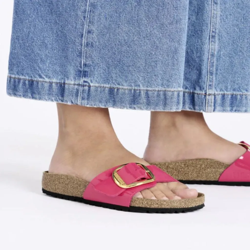 Madrid Big Buckle Patent Birko-Flor Narrow - Fuchsia Fusion