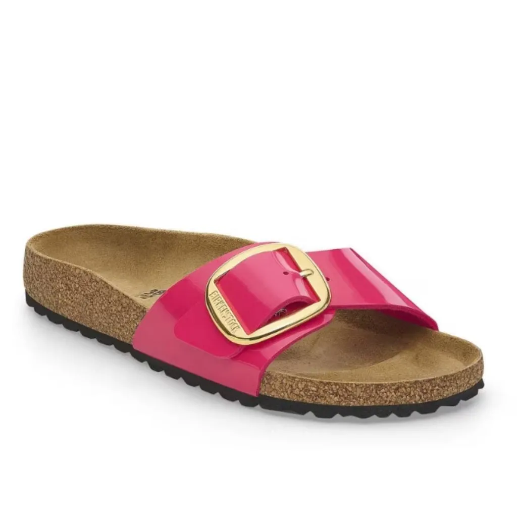 Madrid Big Buckle Patent Birko-Flor Narrow - Fuchsia Fusion