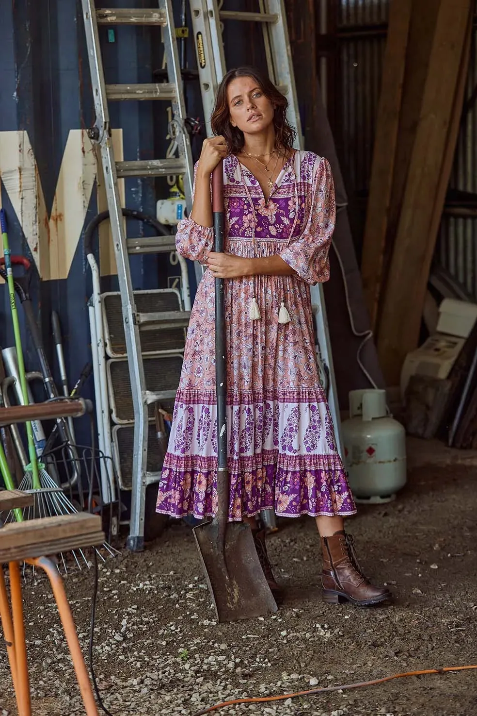 Noor Midi Dress with Pockets