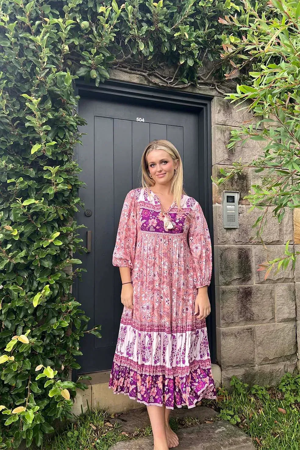 Noor Midi Dress with Pockets