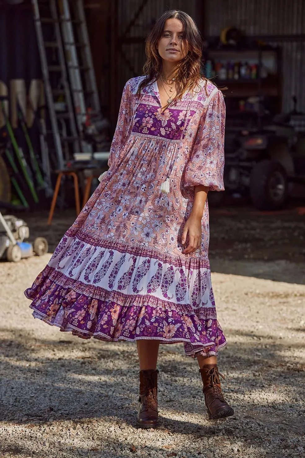 Noor Midi Dress with Pockets