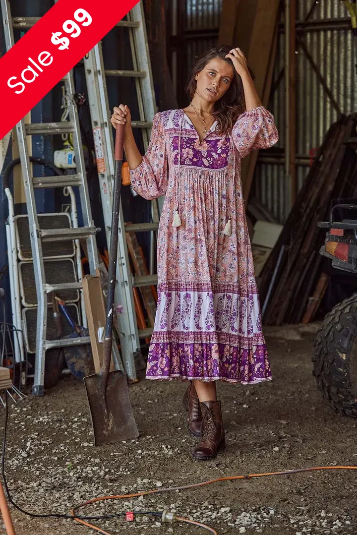 Noor Midi Dress with Pockets