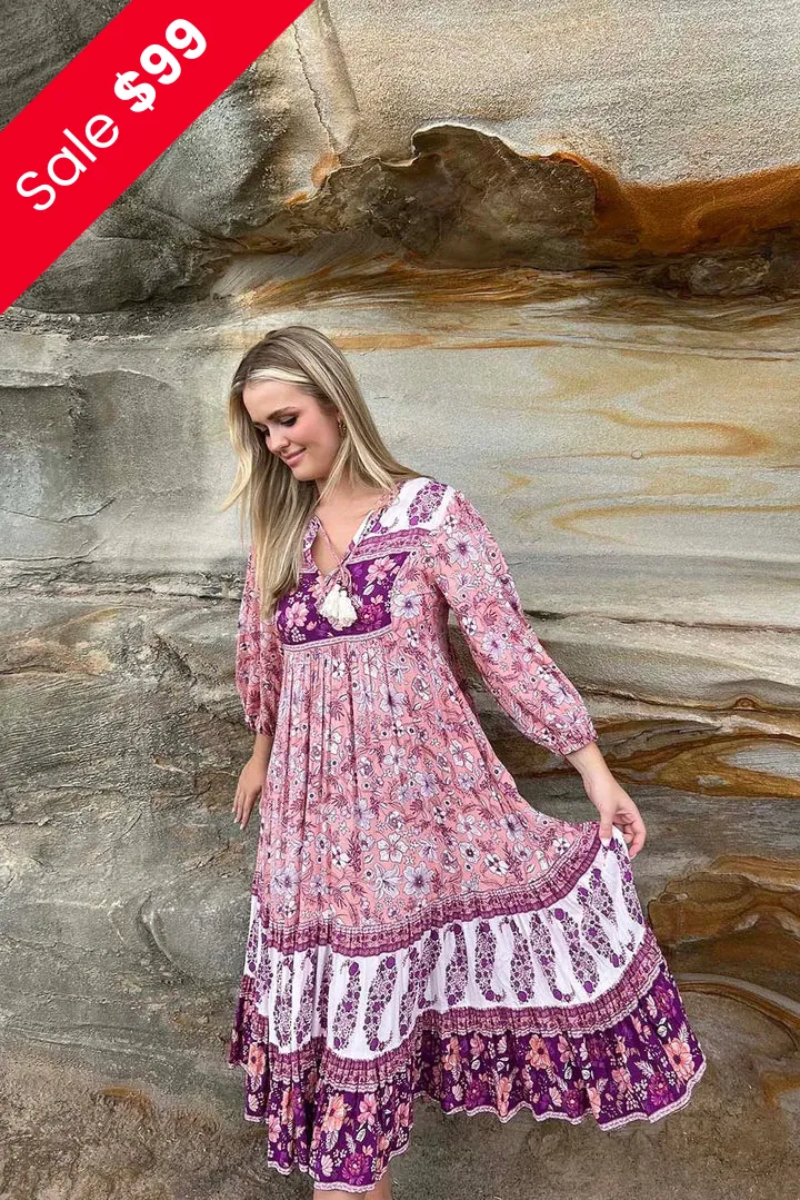 Noor Midi Dress with Pockets