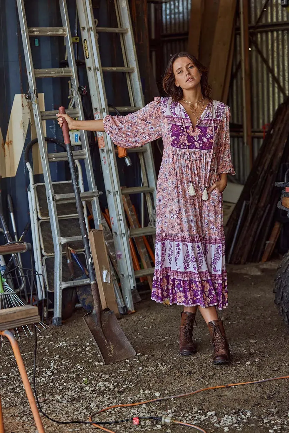 Noor Midi Dress with Pockets