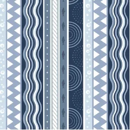 Polar Plungers Polar Stripe Blue Fabric