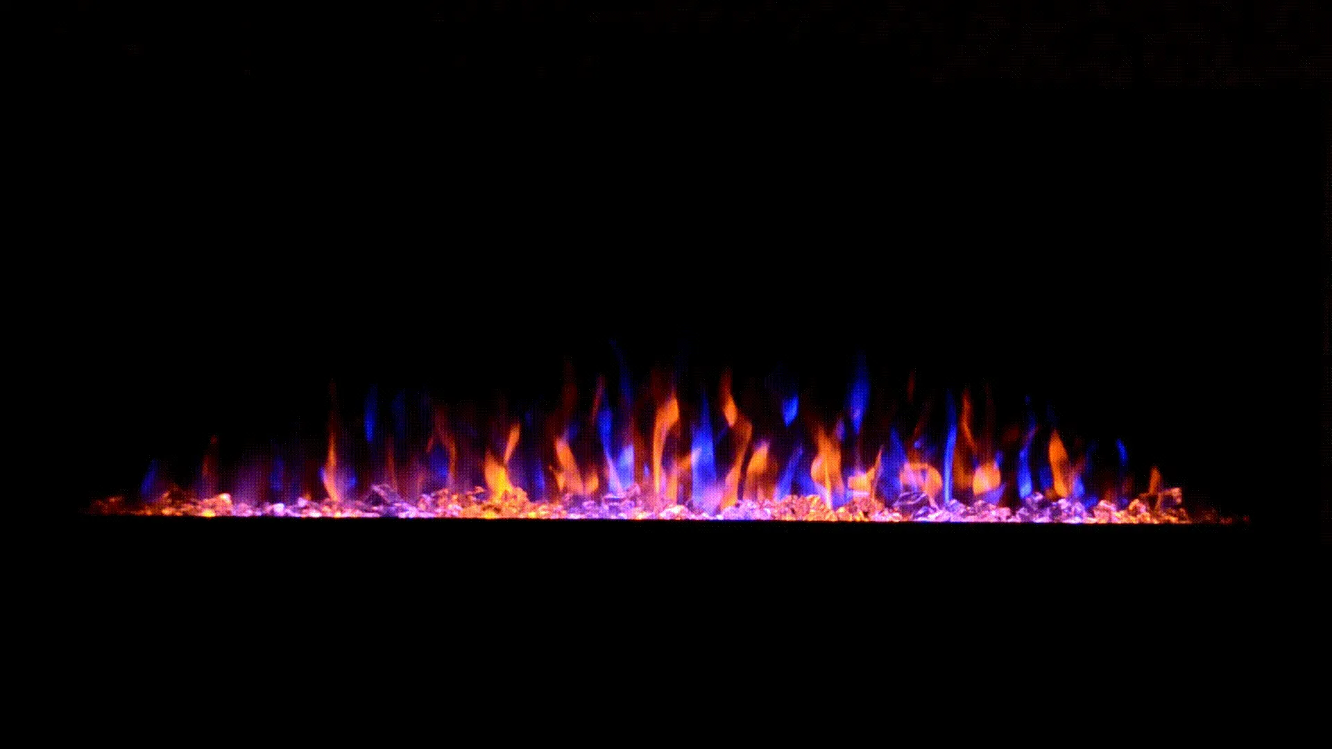 The Sideline 72 Inch Refurbished Recessed Electric Fireplace 80015