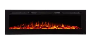The Sideline 72 Inch Refurbished Recessed Electric Fireplace 80015