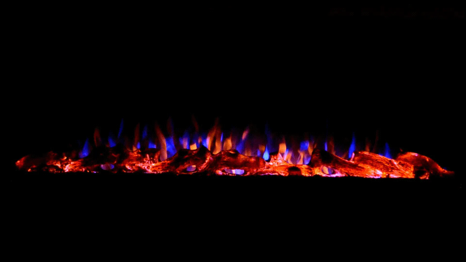The Sideline 72 Inch Refurbished Recessed Electric Fireplace 80015