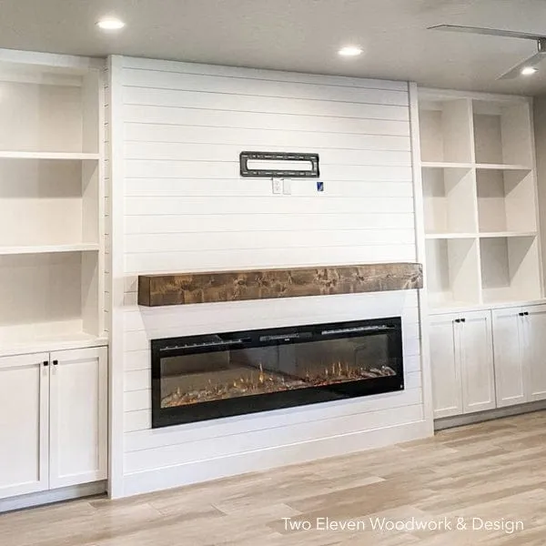 The Sideline Refurbished 84 Inch Recessed Electric Fireplace 80043