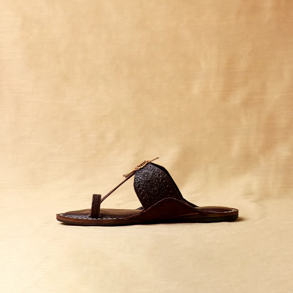 Women's Radiant elegance Kolhapuri Chappal Handcrafted Sandal for women and girls suitable for any ocassion
